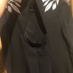 Black dress with floral accents